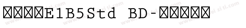 文鼎明體E1B5Std BD字体转换